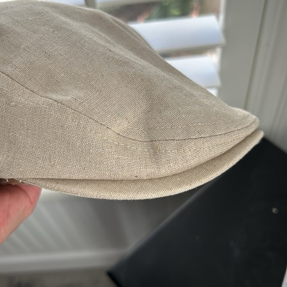 G.H. Bass & Co. Men's Linen/Cotton Beige Driving Cap Hat Golf Casual Men - Picture 4 of 13